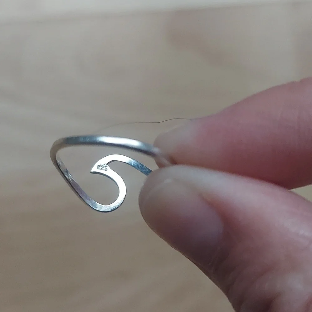 Pura Vida Sterling Silver Wave Ring - Picture 5 of 5
